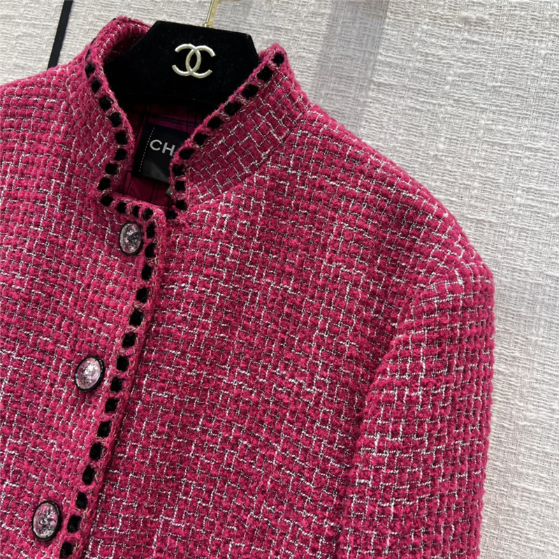 Ch**el woven velvet pink jacket
