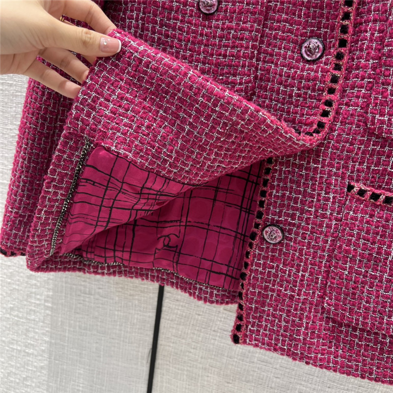 Ch**el woven velvet pink jacket