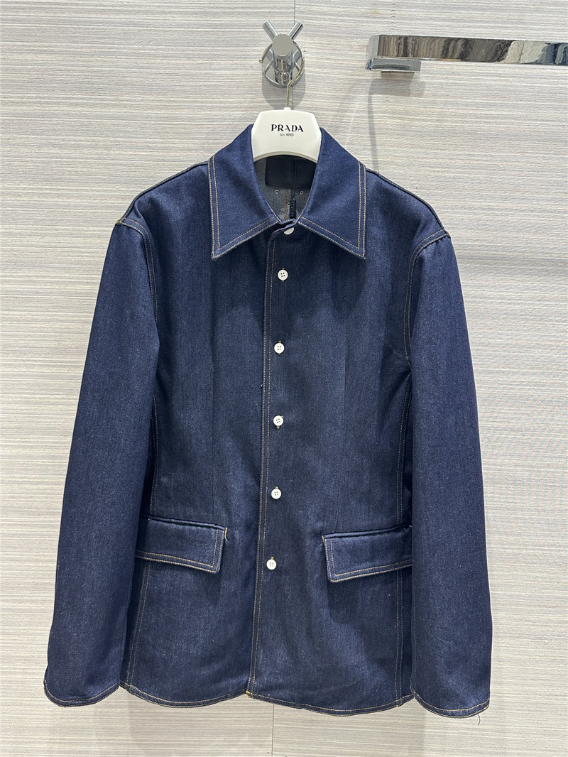 Prada Washed Blue Denim Jacket