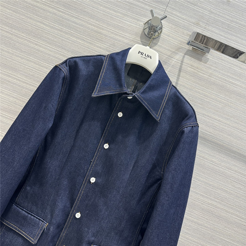 Prada Washed Blue Denim Jacket