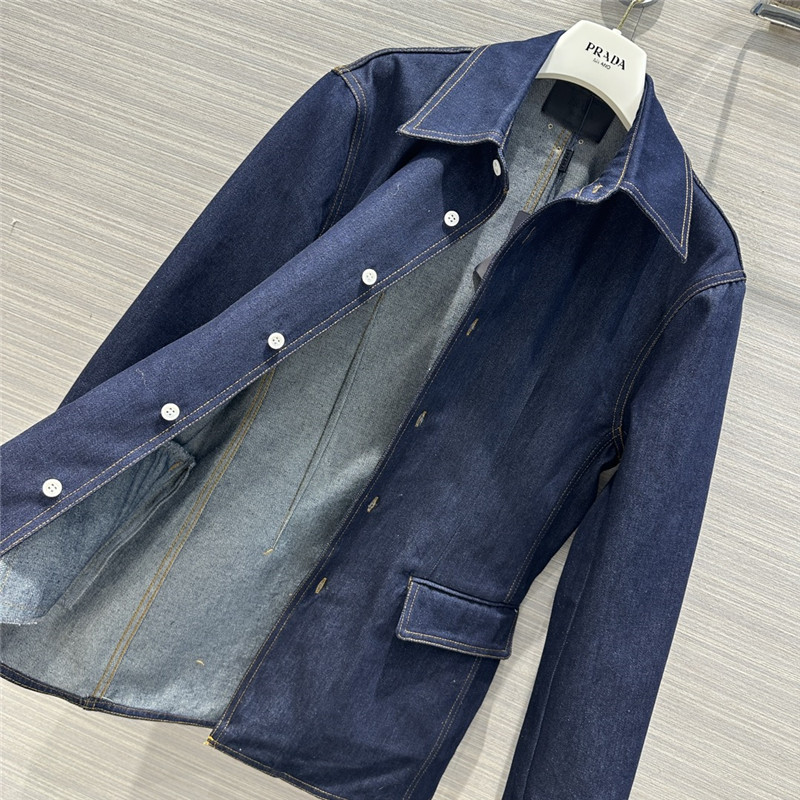 Prada Washed Blue Denim Jacket