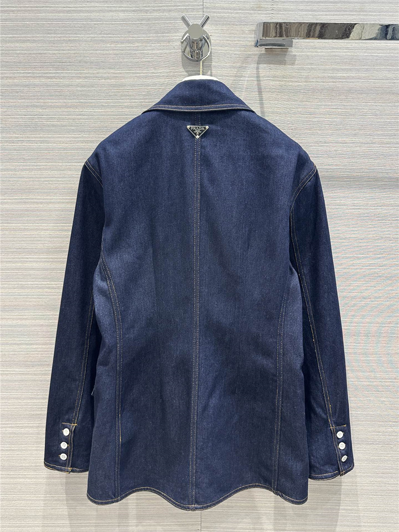 Prada Washed Blue Denim Jacket