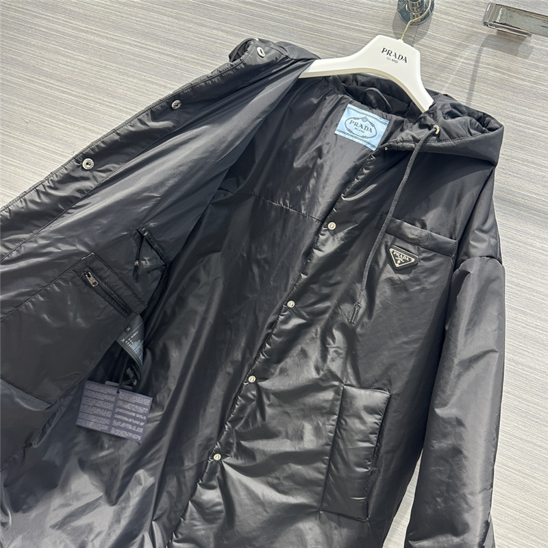 Pra*a regenerated nylon series large cotton jacket