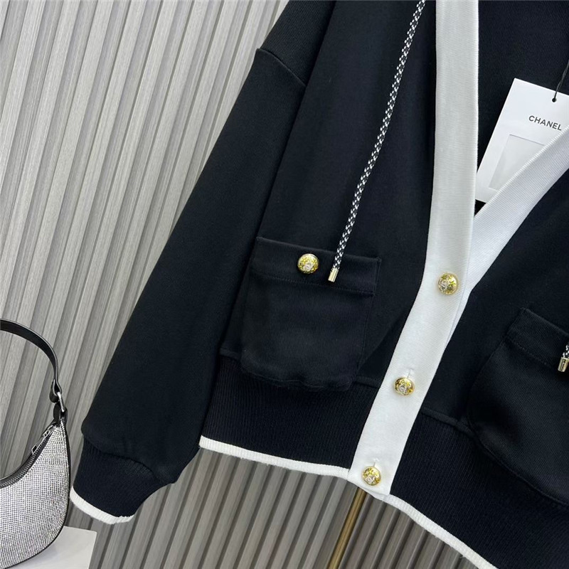 Ch**el handmade hooded knitted cardigan