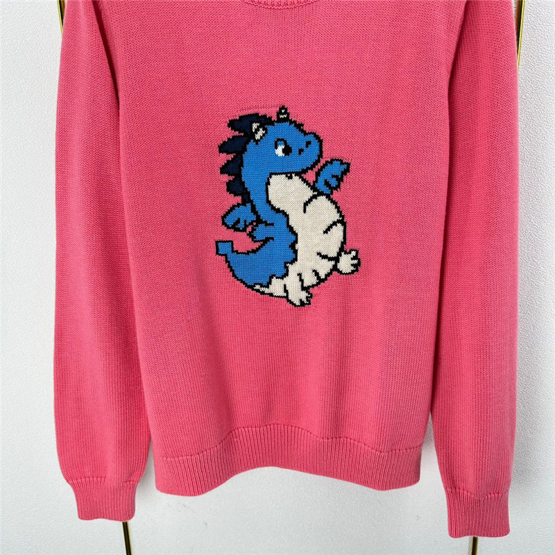 Gvc*1 pink dragon appliqu¨¦ sweater