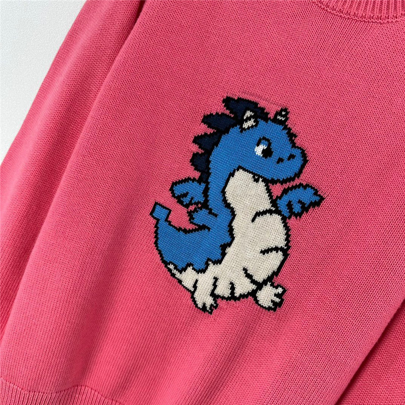 Gvc*1 pink dragon appliqu¨¦ sweater