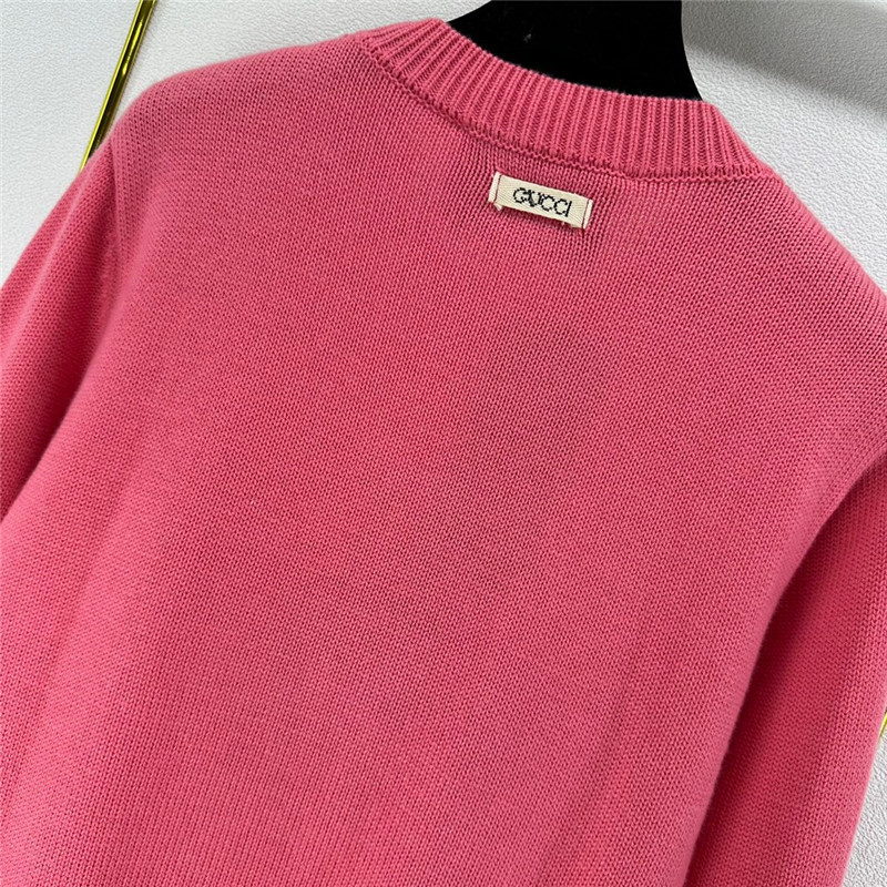 Gvc*1 pink dragon appliqu¨¦ sweater