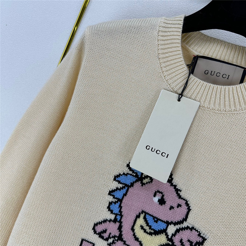 Gvc*1 off-white dragon appliqu¨¦ sweater