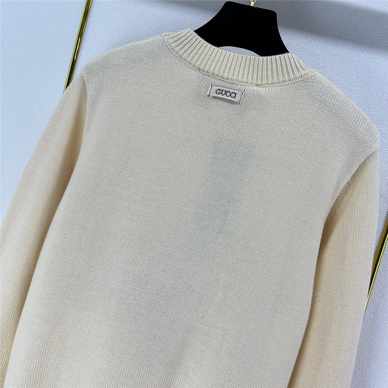 Gvc*1 off-white dragon appliqu¨¦ sweater