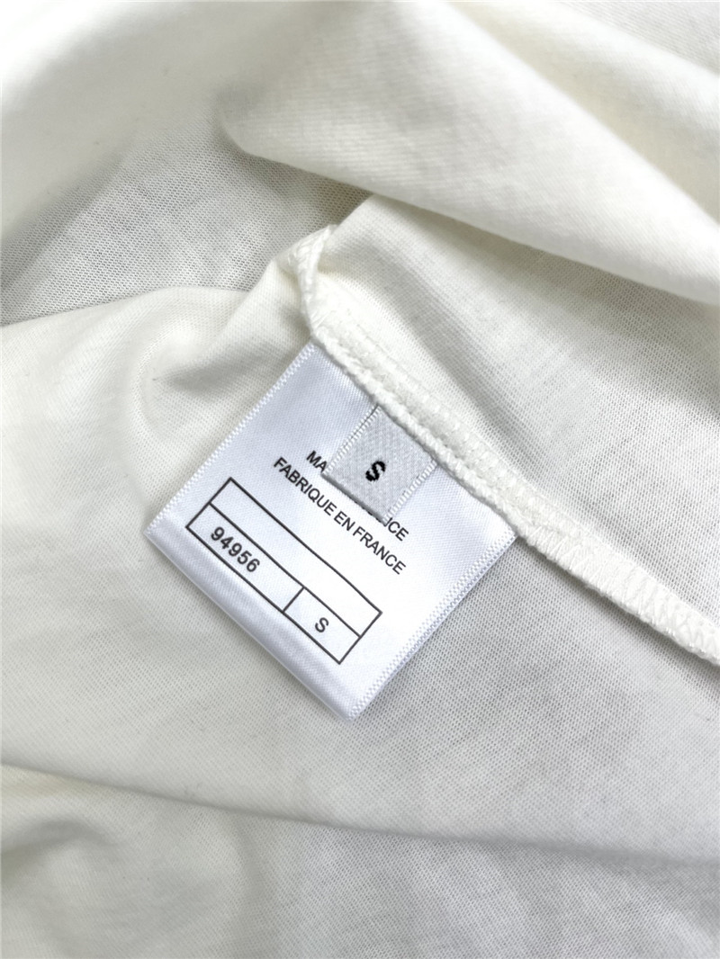 Ch**el pure cotton double c letter loose t-shirt