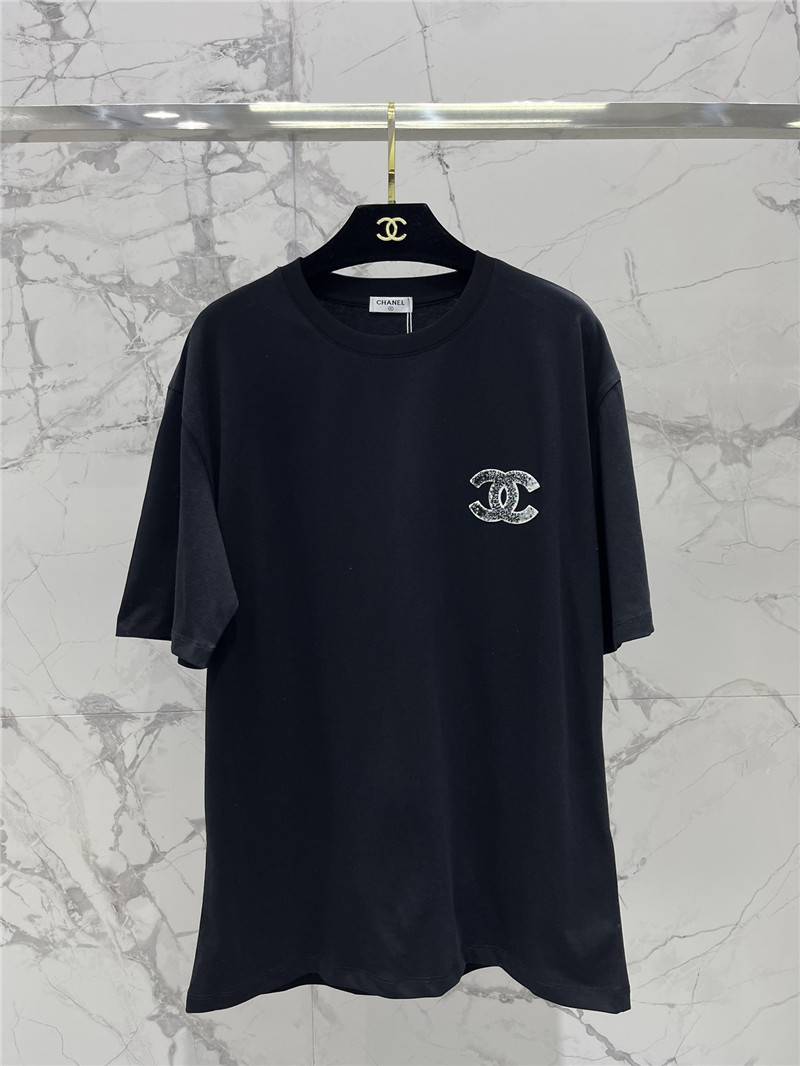 Chanel pure cotton double C letter loose T-shirt