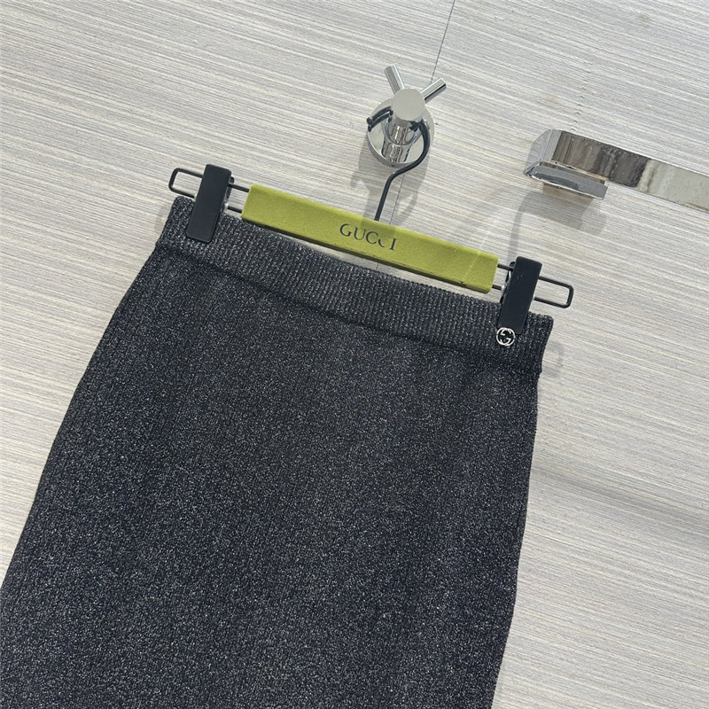 Gvc*1 starry silver silk special yarn knitted skirt