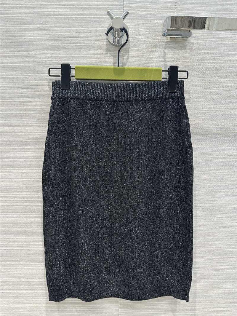 Gvc*1 starry silver silk special yarn knitted skirt