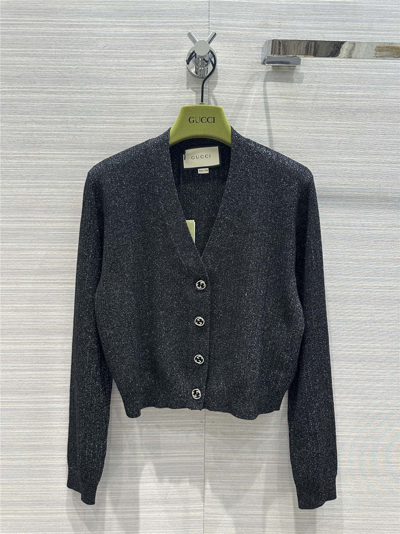 Gucci Silk Knitted Cardigan Sweater
