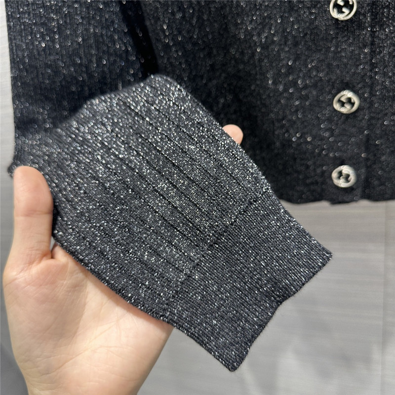 Gvc*1 silk knitted cardigan sweater