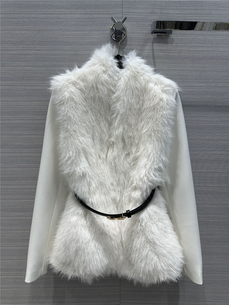 dior classic waisted furry suit