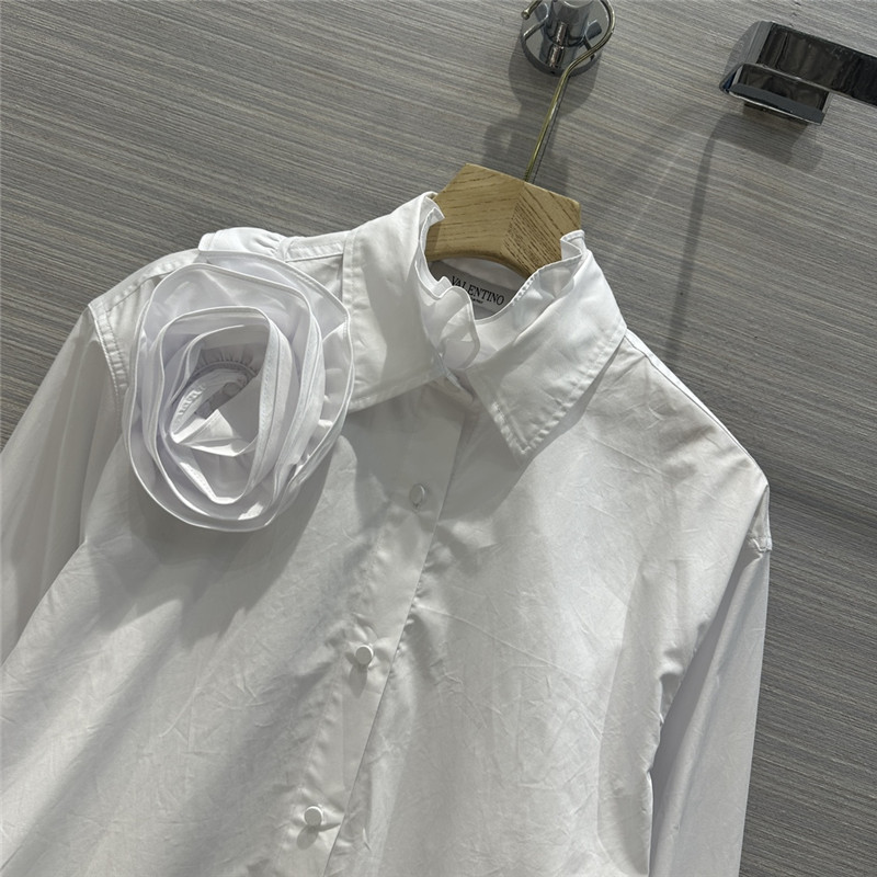 Va1e*ntin0 early spring new white rose shirt