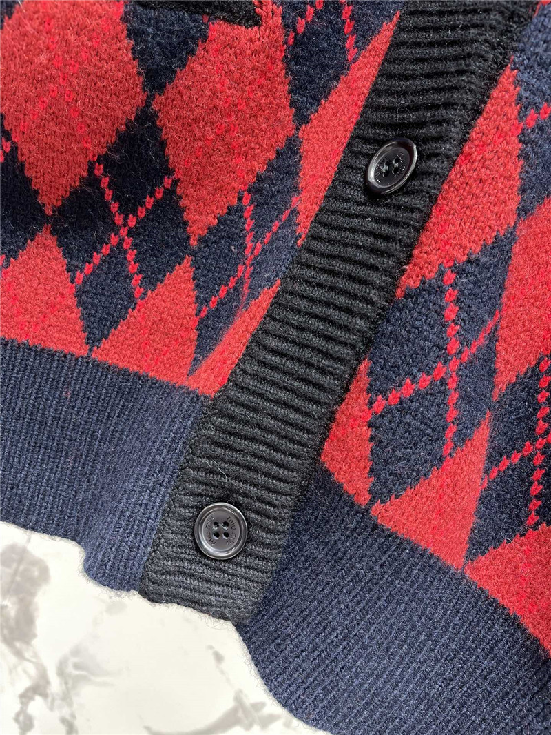 miu miu logo D1am0nd knit cardigan