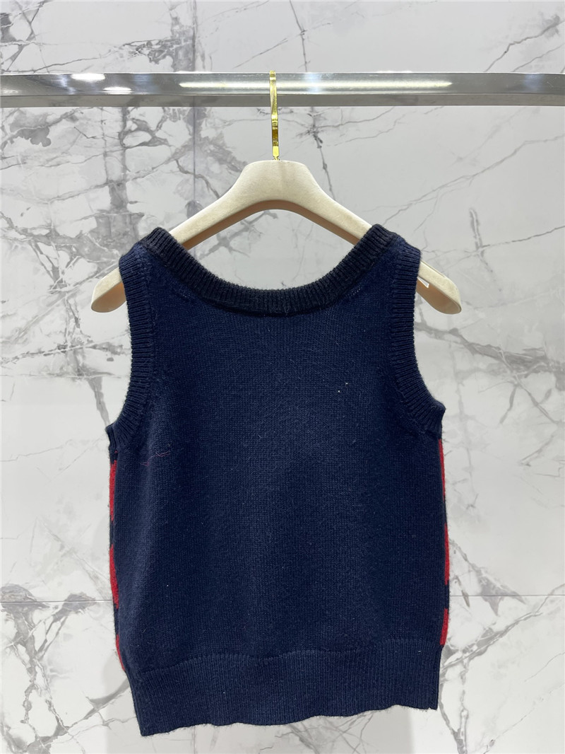 miu miu logo D1am0nd wool vest