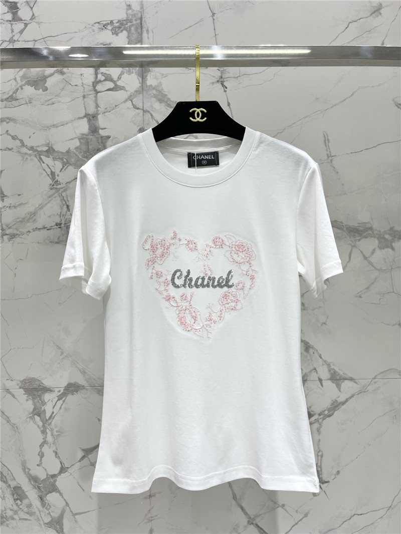 Chanel colorblock embellished short-sleeved t-shirt