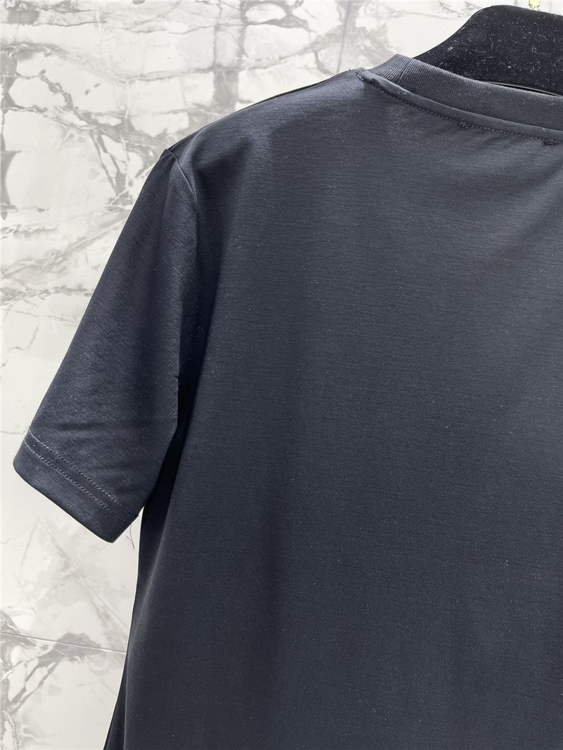 Ch**el colorblock embellished short-sleeved t-shirt