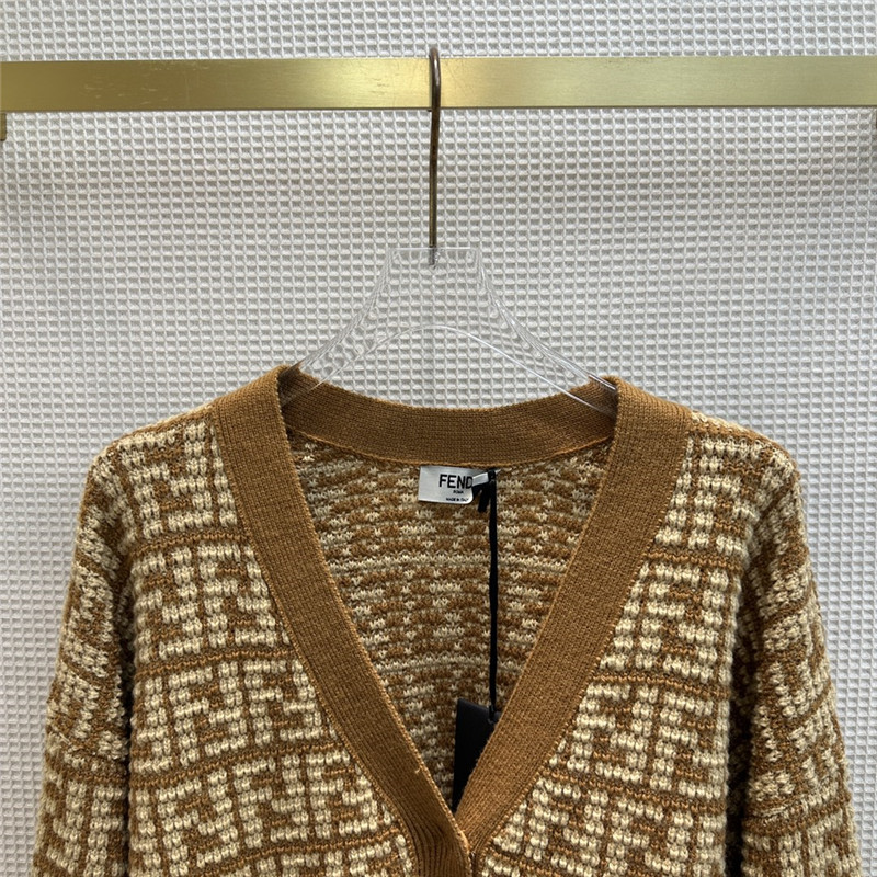 F**di classic ff jacquard knitted jacket
