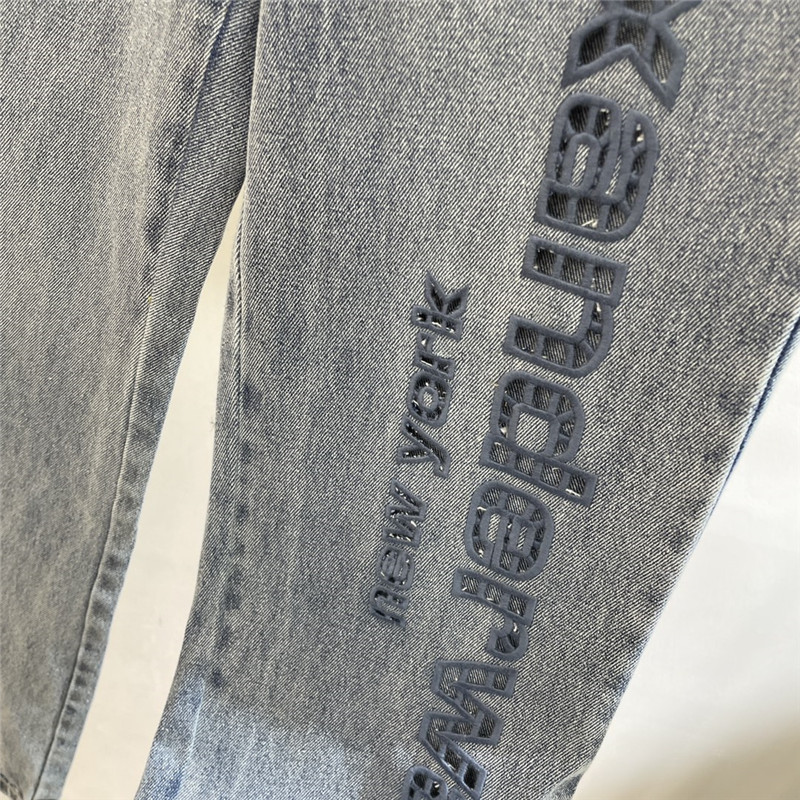 A1exa*der wang embroidered lettering jeans