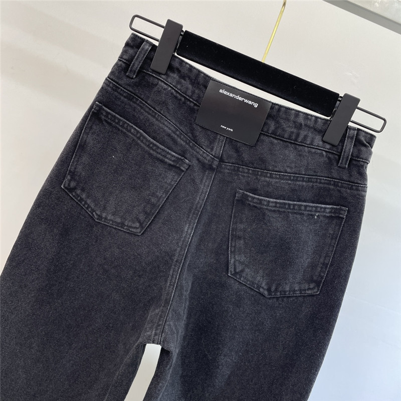 A1exa*der wang embroidered lettering jeans