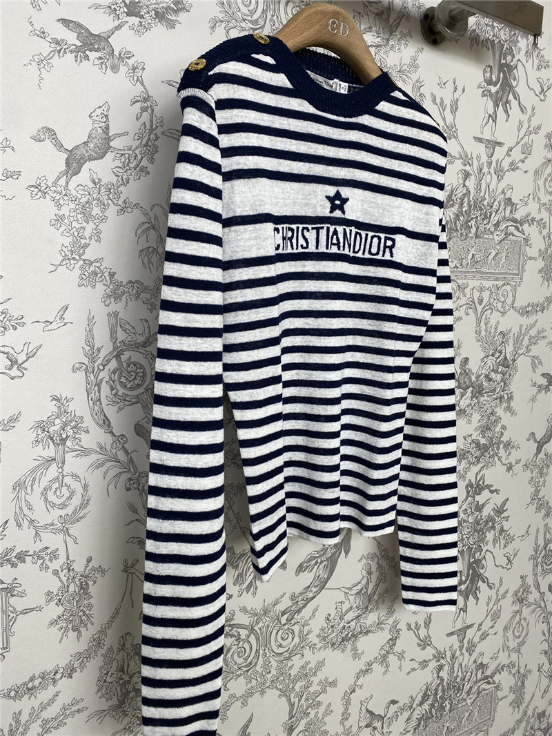 D10r new lucky star striped knitted long sleeves