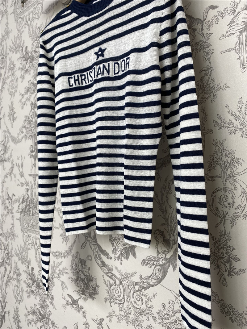 D10r new lucky star striped knitted long sleeves