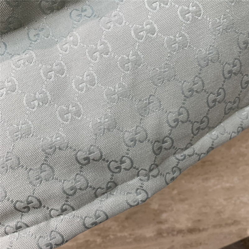 Gvc*1 double g jacquard letter stand collar down vest jacket