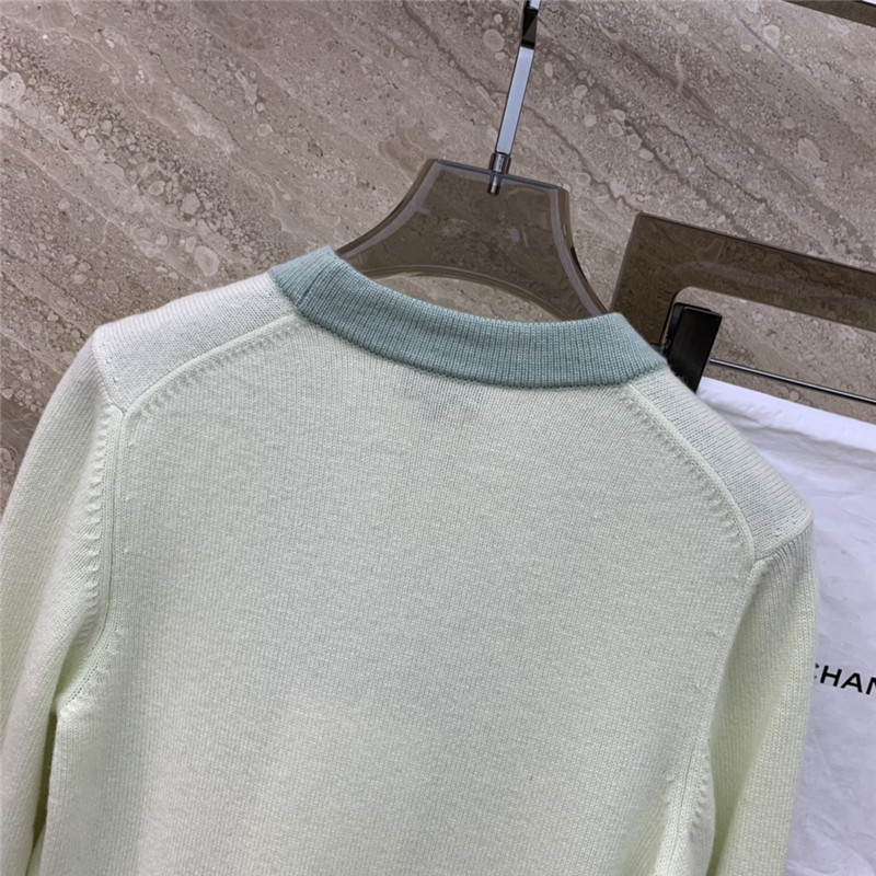 Ch**el macaron color cardigan in green