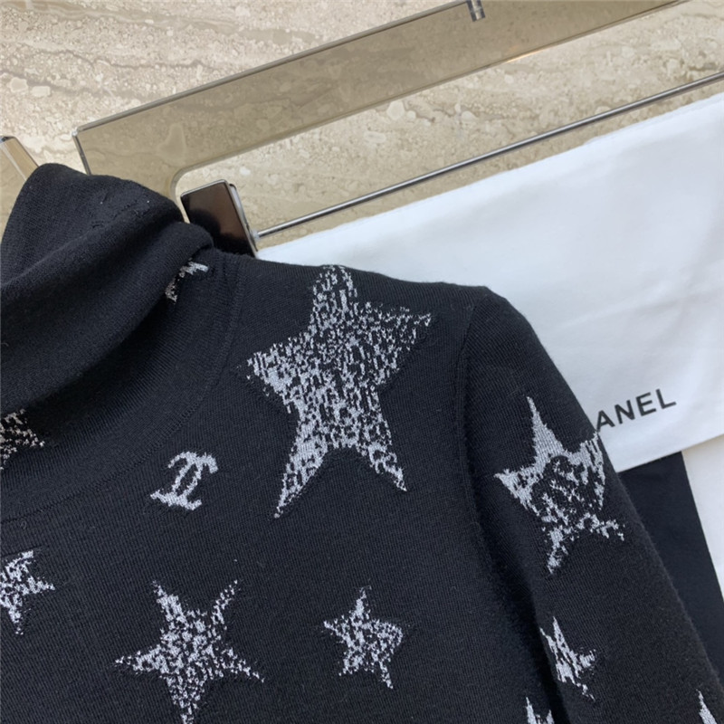 Ch**el wool turtleneck star sweater