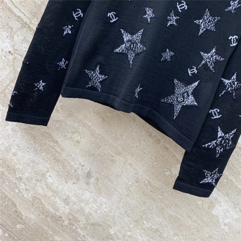 Ch**el wool turtleneck star sweater