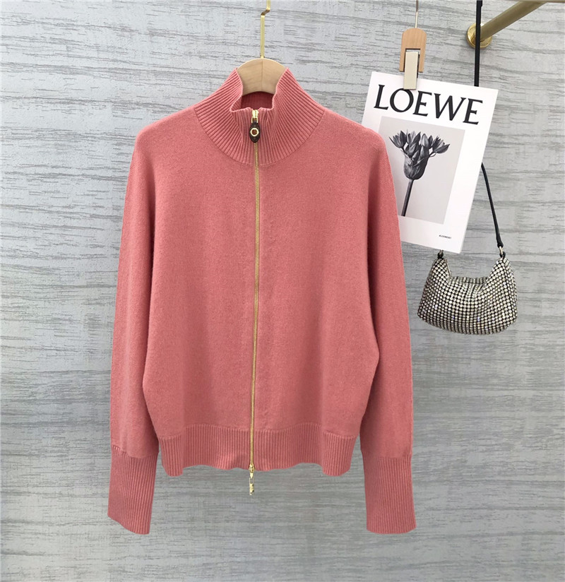 Louis Vuitton Zip Cashmere Cardigan in Pink