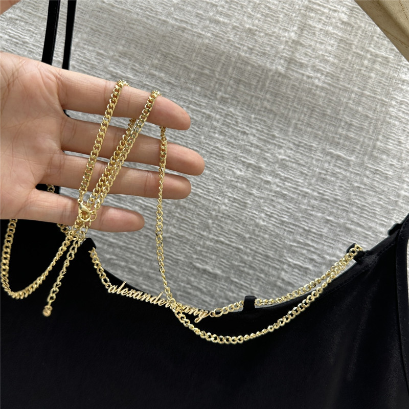 A1exa*der wang metal chain embellished acetate set