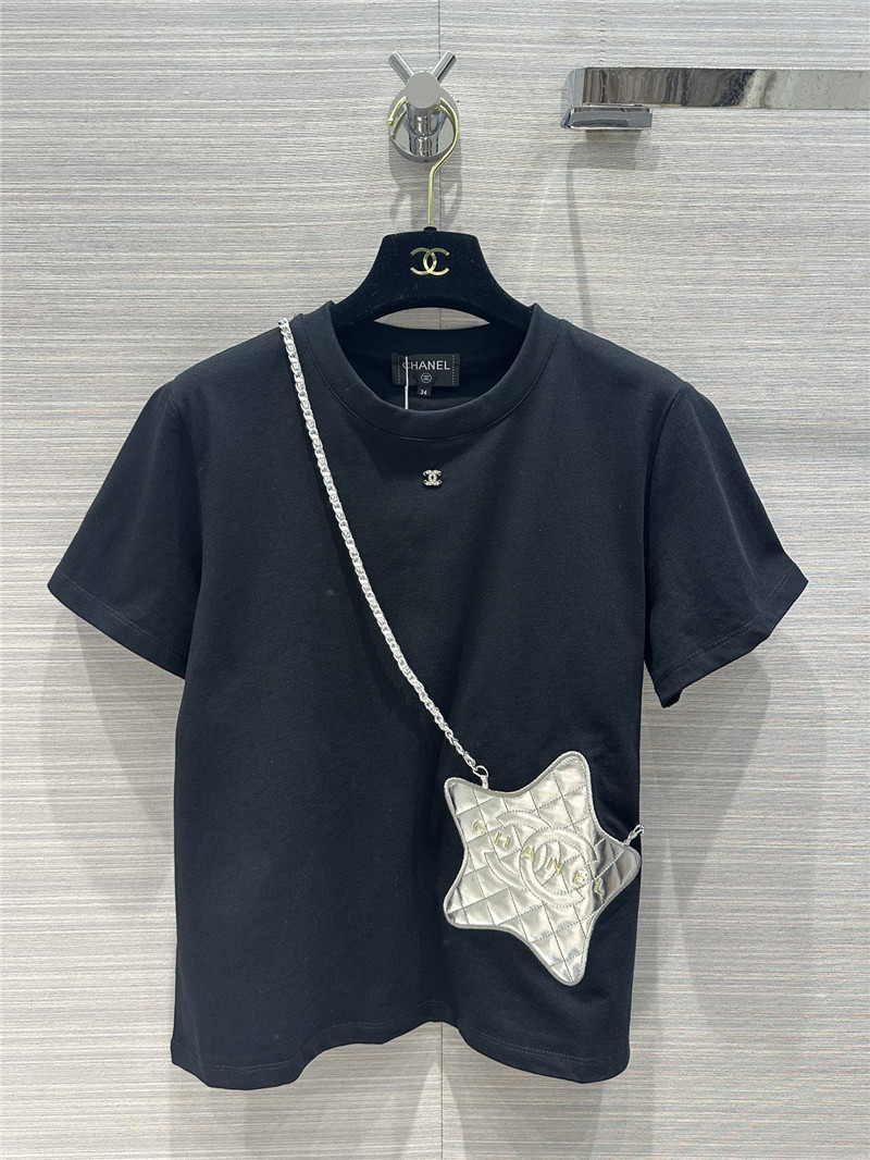 Chanel star bag pure cotton t-shirt