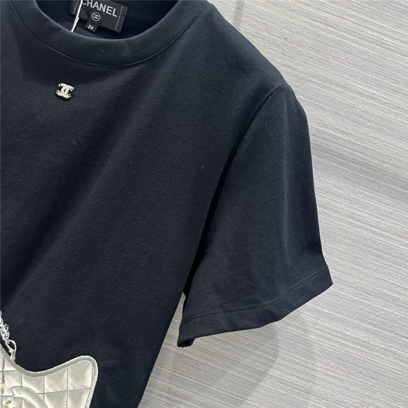 Ch**el star bag pure cotton t-shirt