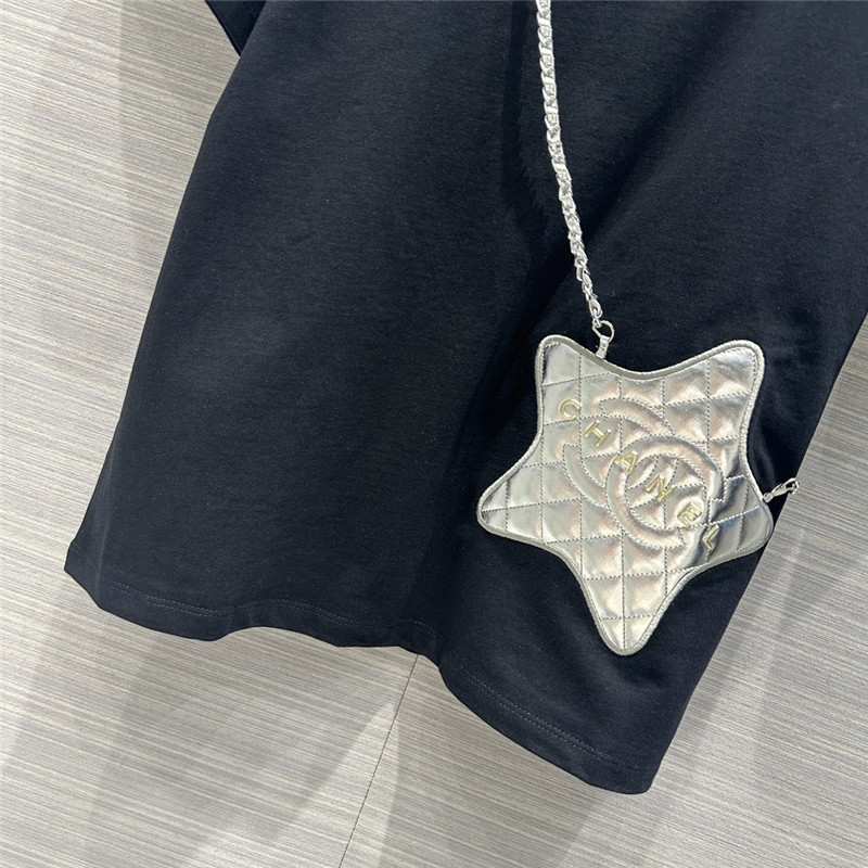 Ch**el star bag pure cotton t-shirt