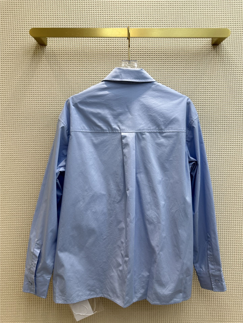 Va1e*ntin0 v-shaped metal button tie embellished shirt