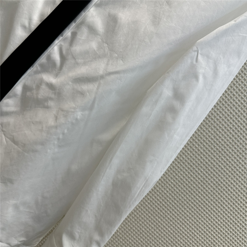 valentino V-shaped metal button tie embellished shirt