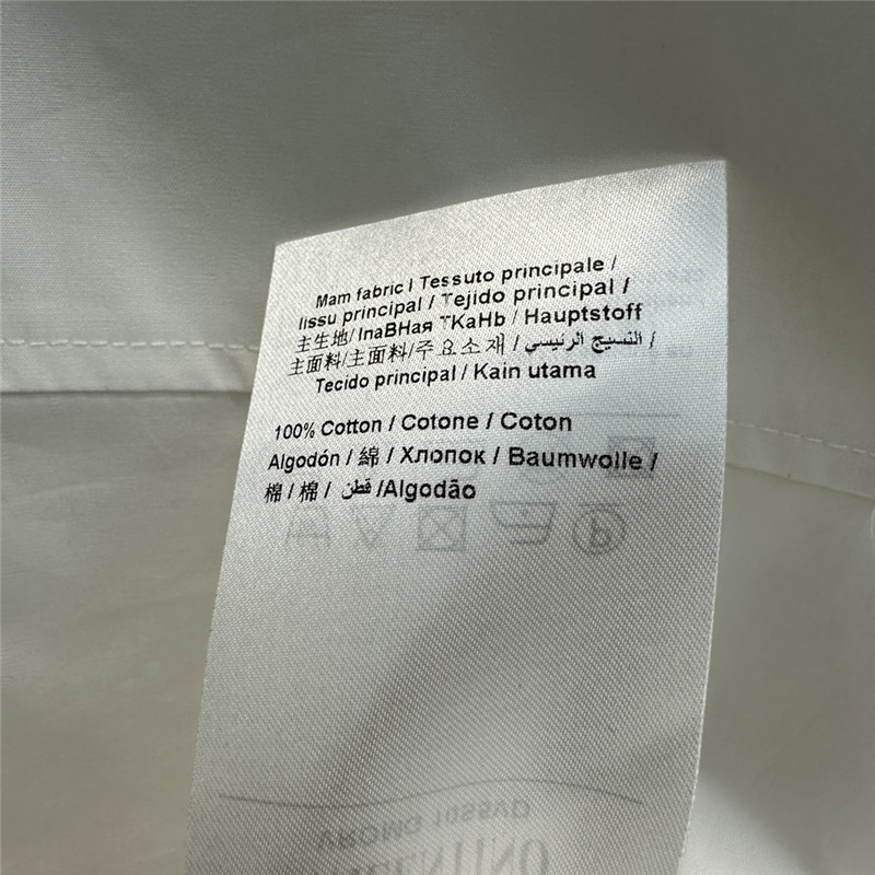 valentino V-shaped metal button tie embellished shirt