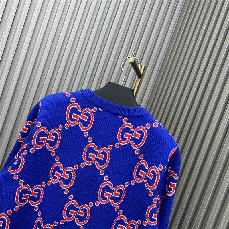 Gvc*1 logo embroidered jacquard sweater