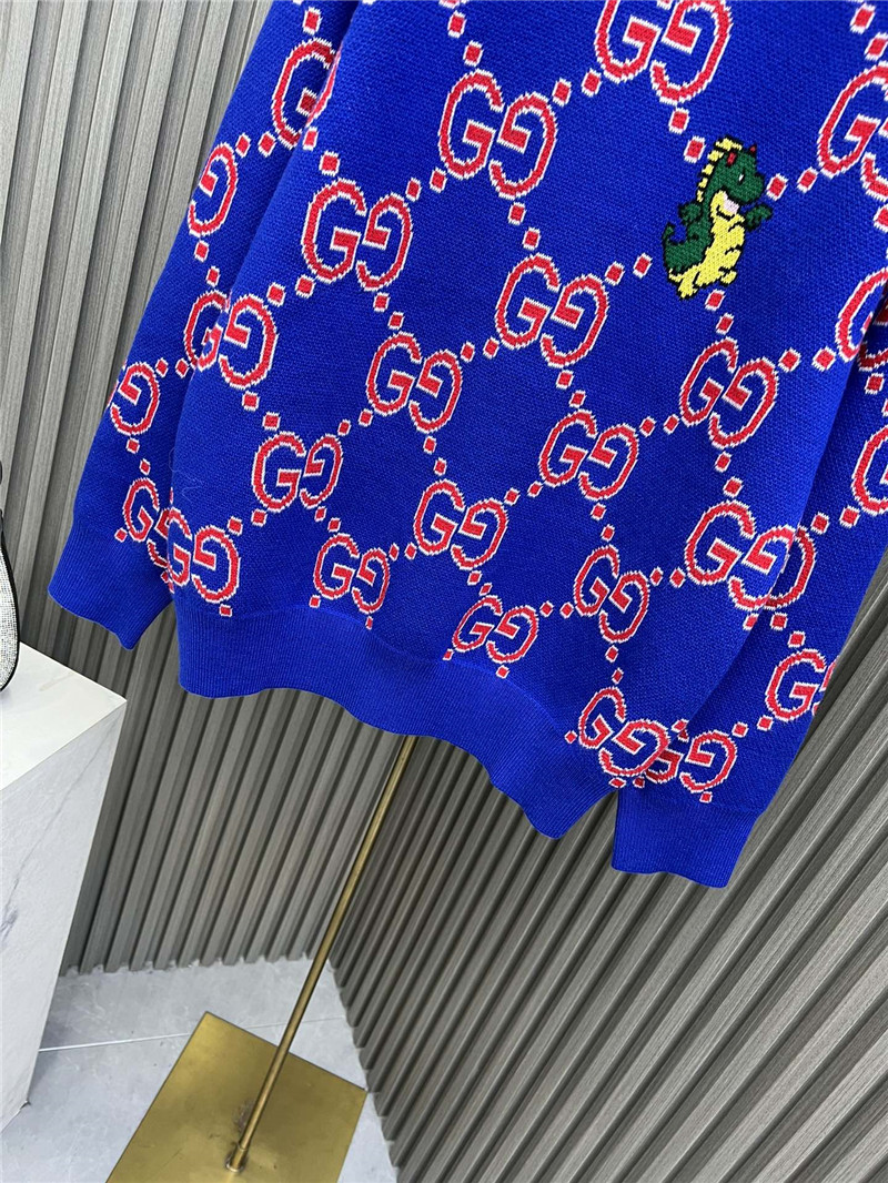 Gvc*1 logo embroidered jacquard sweater