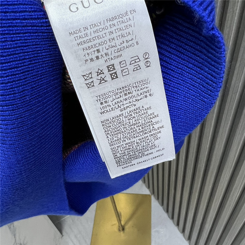 Gvc*1 logo embroidered jacquard sweater