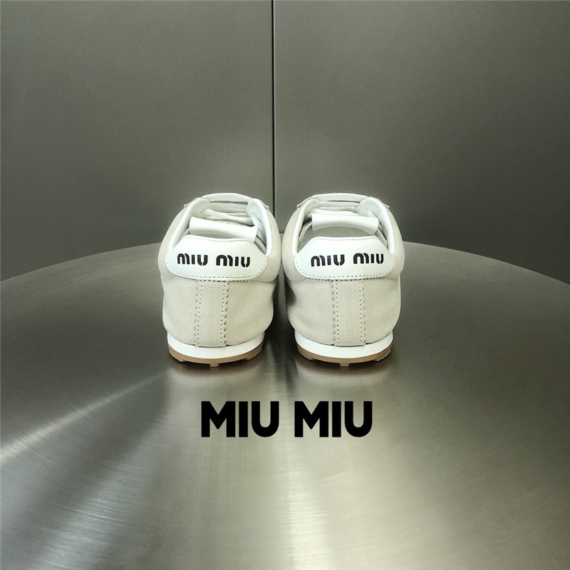 Miu Miu Suede Sneakers in White