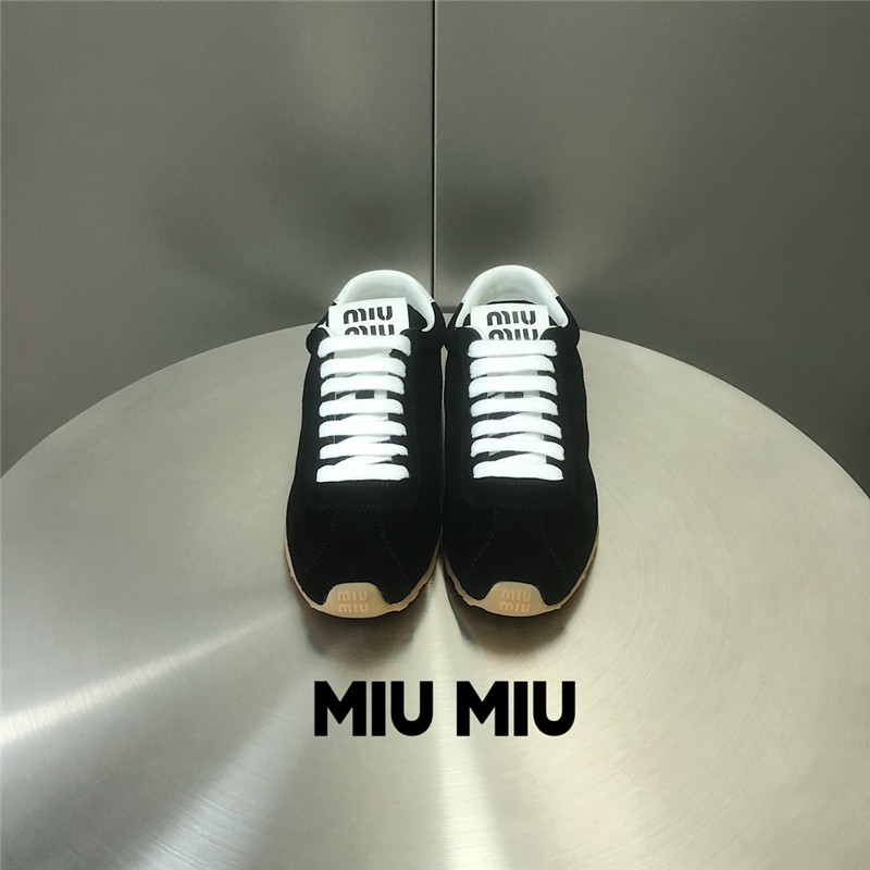 Miu Miu Black Suede Sneakers