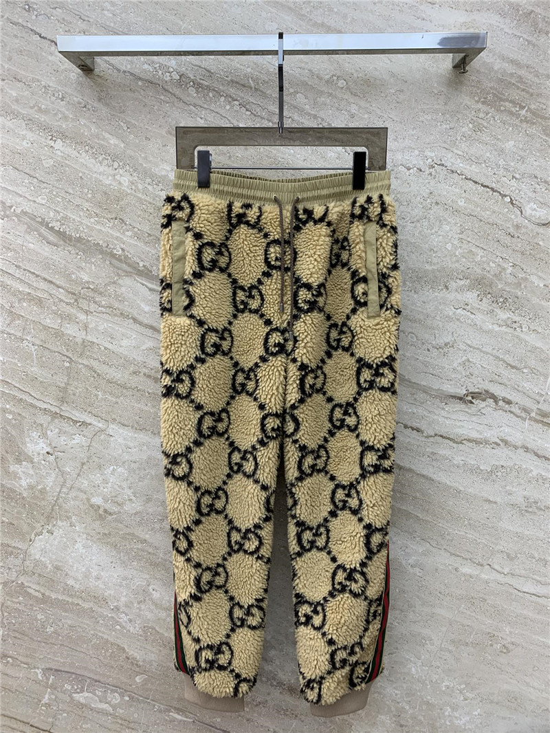 Gucci GG wool knit jogging trousers
