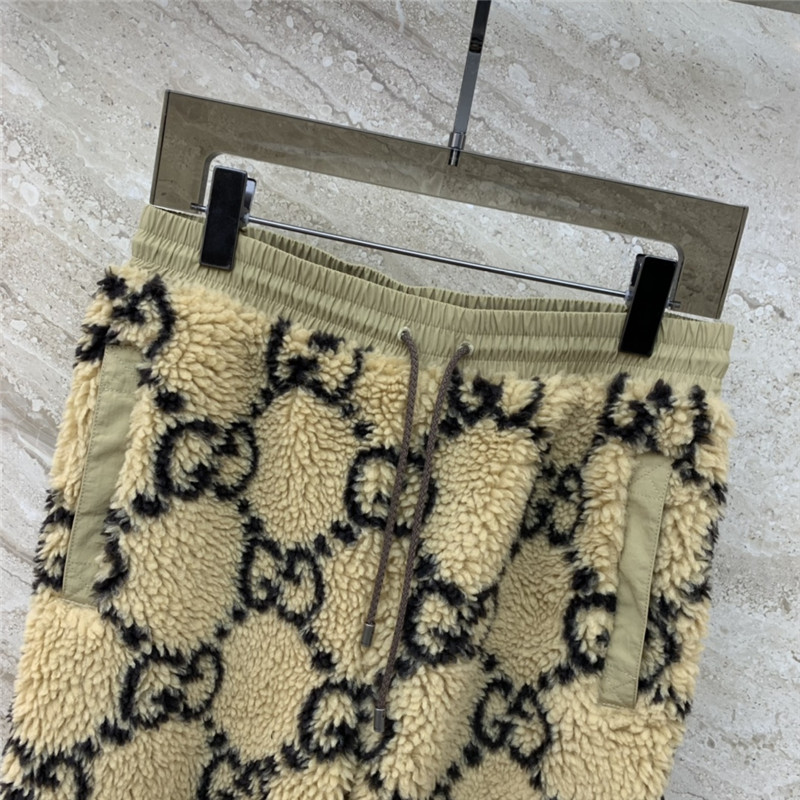 Gucci GG wool knit jogging trousers