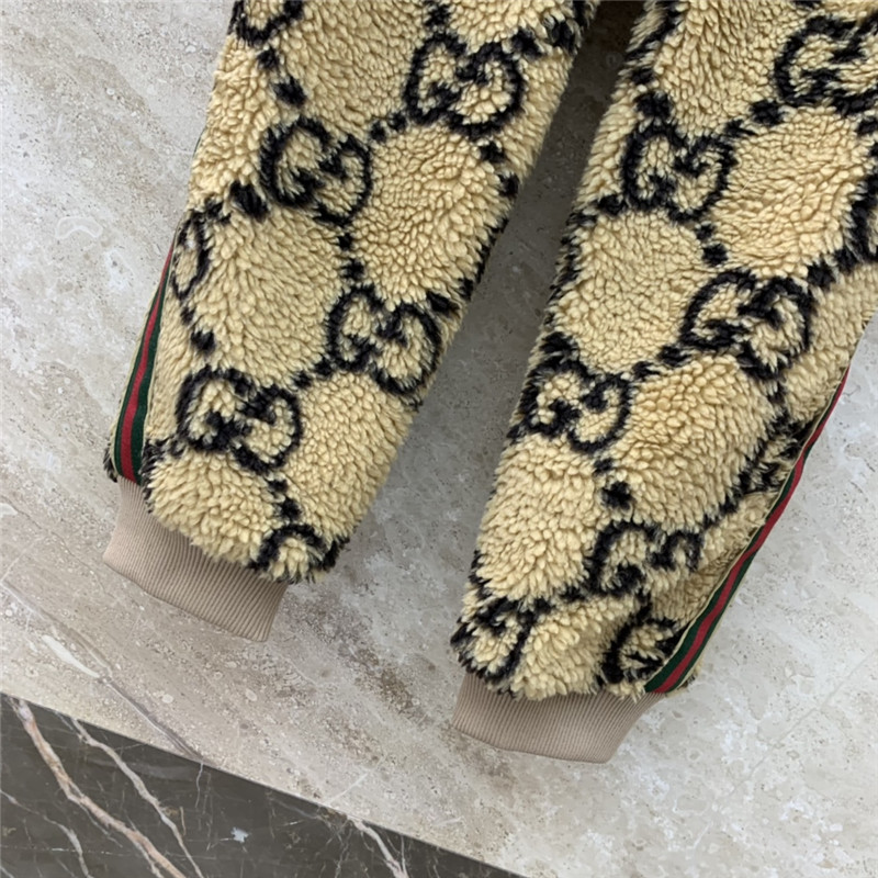 Gucci GG wool knit jogging trousers